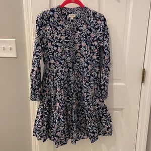 J Crew Mixed Print Tiered Dress XXS